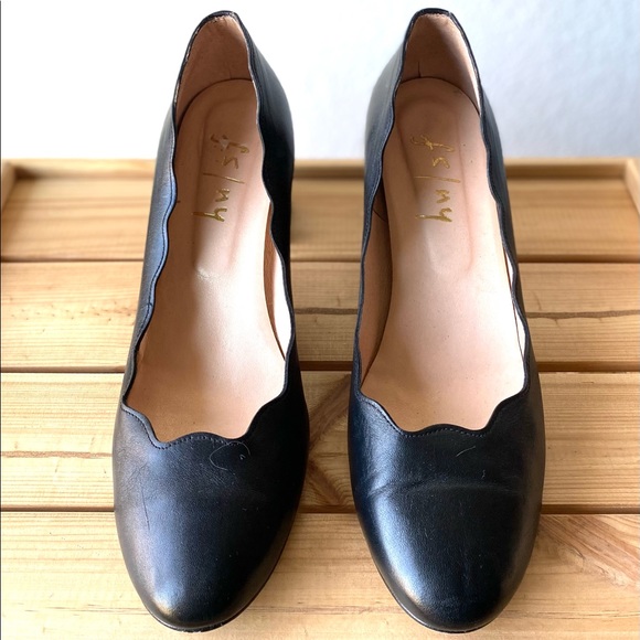 French Soles FS/NY leather block heels - Picture 2 of 5